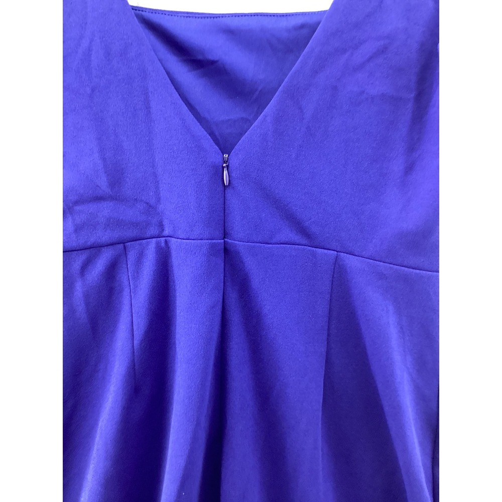 Lulus Blue Sleeveless Mermaid Midi Dress Square Neck Flounce Hem Size L NWT - Picture 6 of 6
